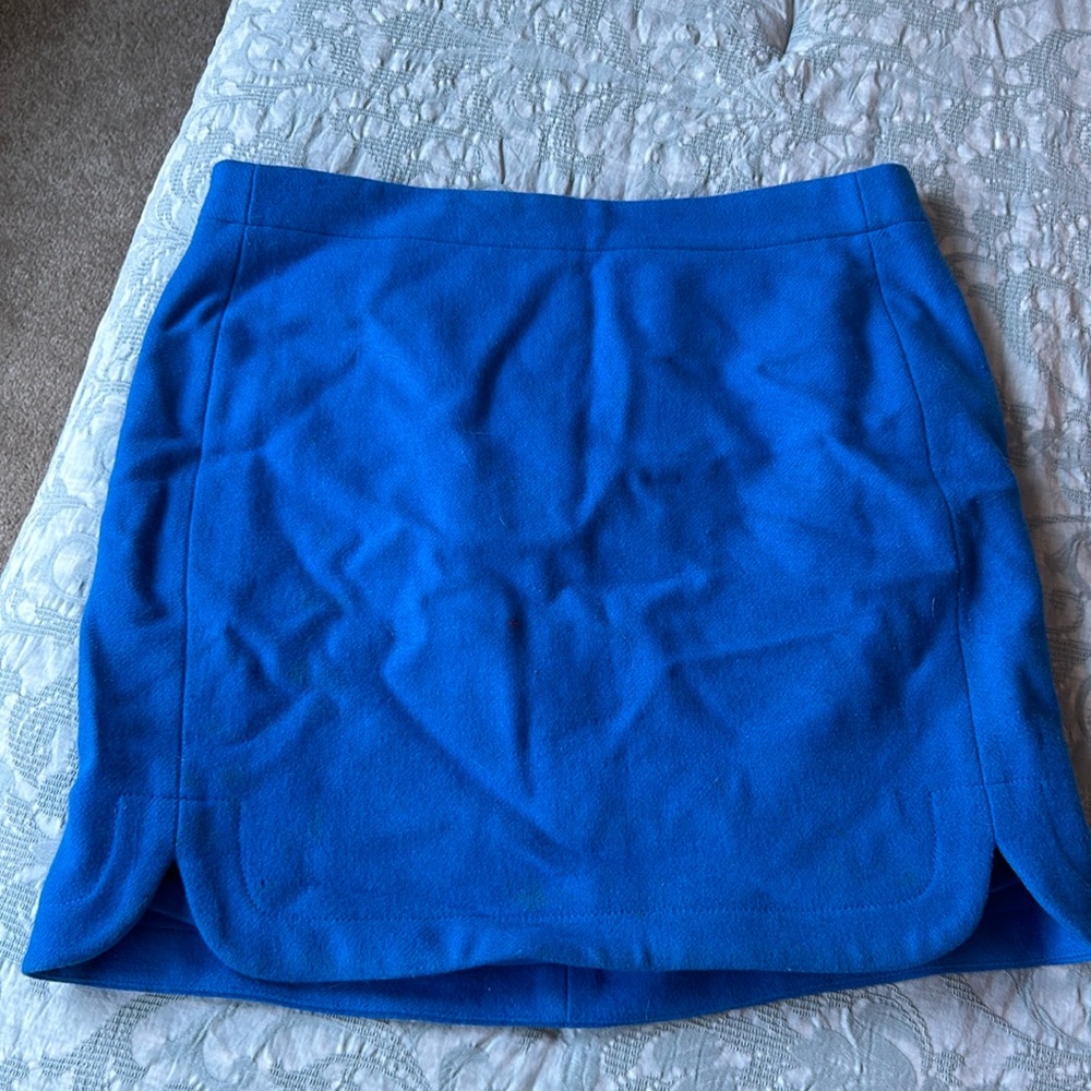 J. Crew Shirttail Wool Miniskirt